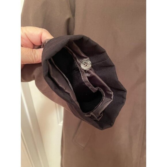 Gallery Petite Brown Coat REMOVEABLE LINING WOMEN'SSZ  PM Polyester/Acrylic Blen - Picture 12 of 14